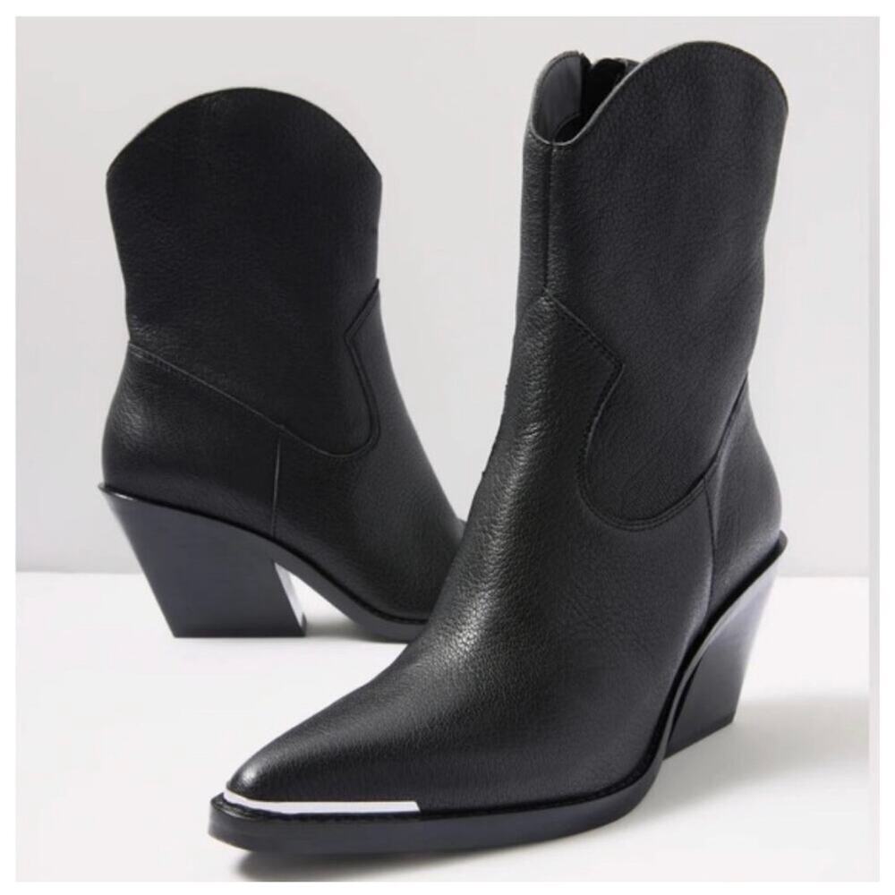 Dolce Vita Valory Black Western Ankle Bootie Size 6 NWT